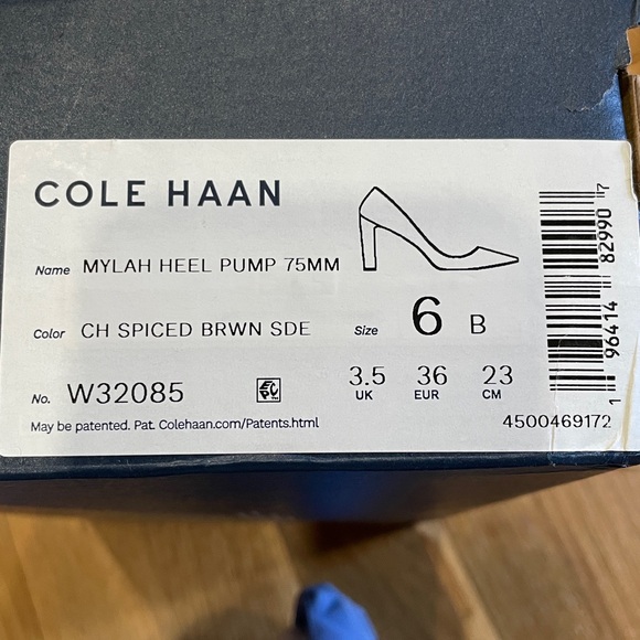 NWT Cole Haan Mylah Heel Pump (Color: spiced brown suede) Size 6 Women - Picture 13 of 14